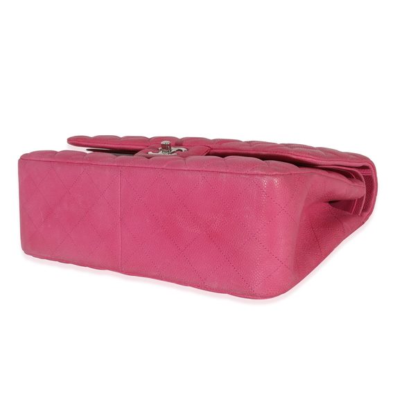 Chanel Pink Matte Caviar Jumbo Classic Double Flap Bag - Picture 6 of 8
